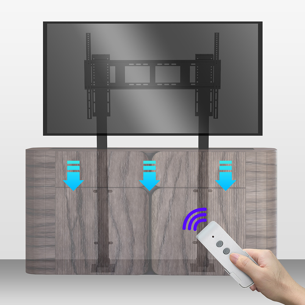 Smart Home Living - ระบบยกทีวีไฟฟ้าอัตโนมัติสำหรับห้องนั่งเล่น ดีไซน์สำหรับเฟอร์นิเจอร์บ้านอัจฉริยะ ระบบยกทีวีแบบมืออาชีพ
