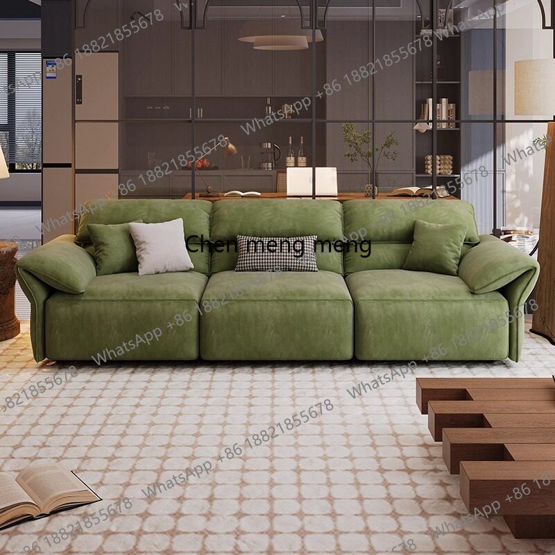Smart Home Living - โซฟาห้องนั่งเล่นขนาดใหญ่แบบโมดูลาร์ สีเขียวมะกอก โซฟาห้องนั่งเล่นขนาดใหญ่แบบแยกส่วน โซฟาไฟฟ้าอัจฉริยะ