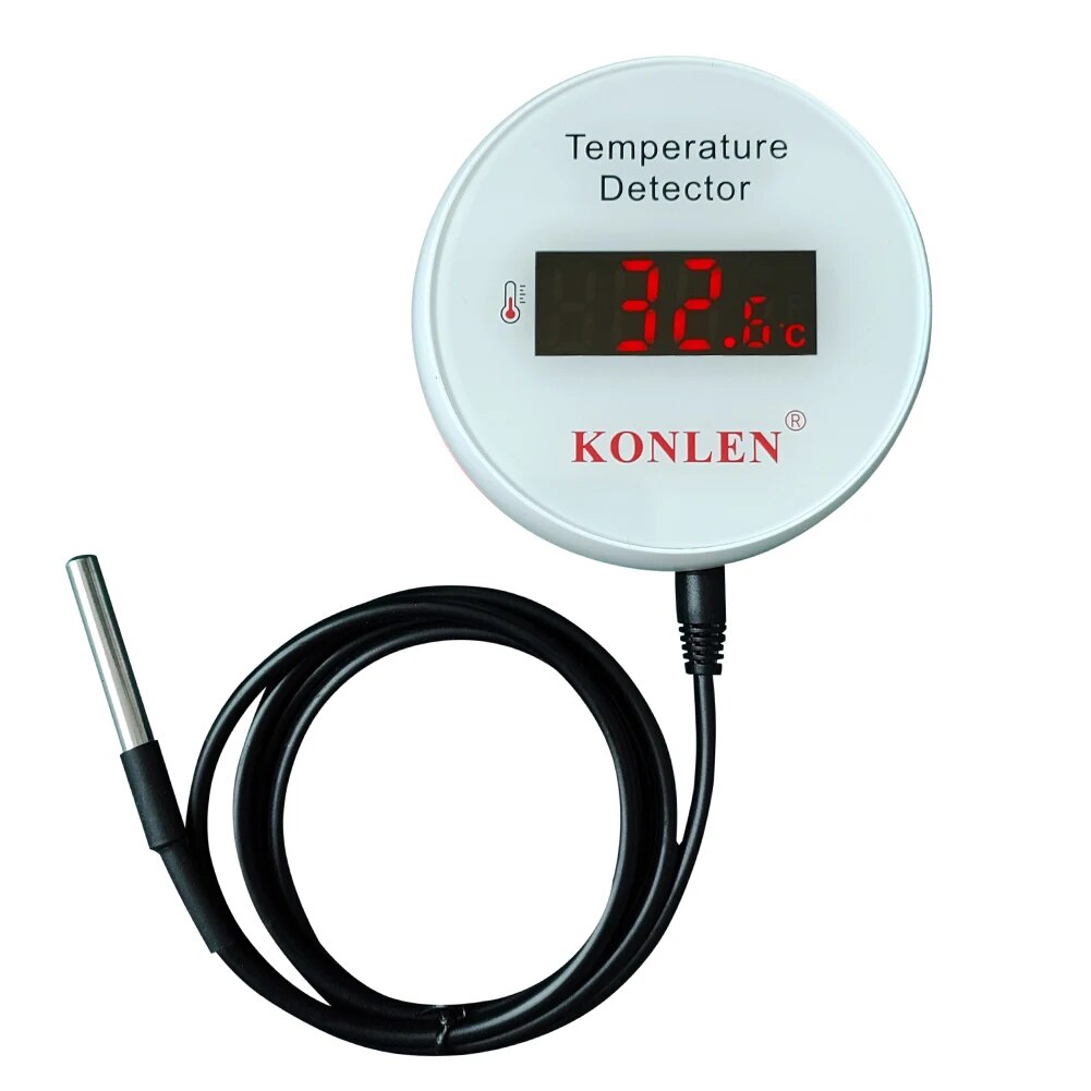 Smart Home Thermostat - Konlen Tuya เซ็นเซอร์อุณหภูมิ WiFi 3เมตร, เครื่องวัดอุณหภูมิดิจิตอลเทอร์โมสตัท