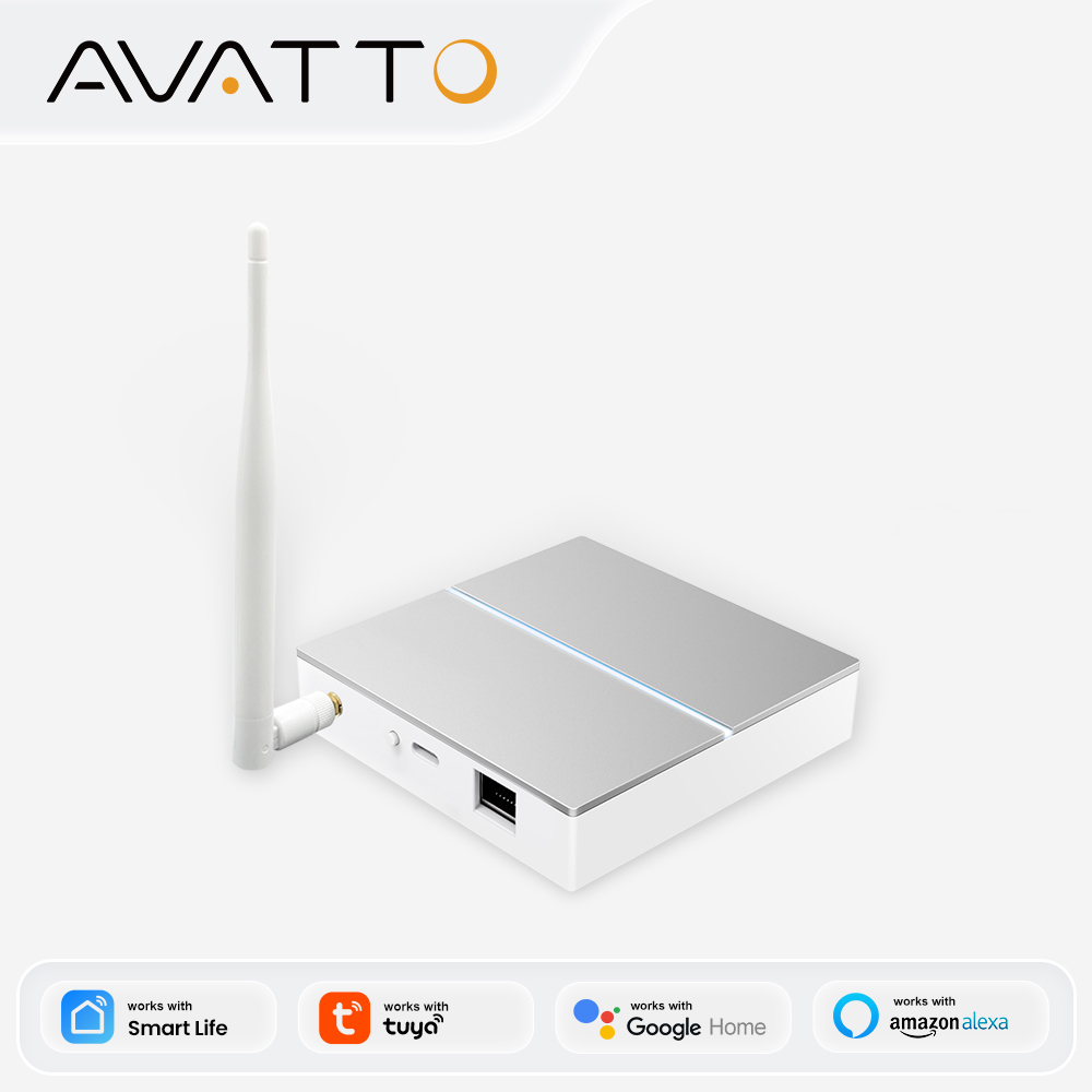 Smart Home Living - เกตเวย์ AVATTO Tuya ZigBee พร้อมเสาอากาศ สมาร์ทเกตเวย์บริดจ์แบบใช้สาย