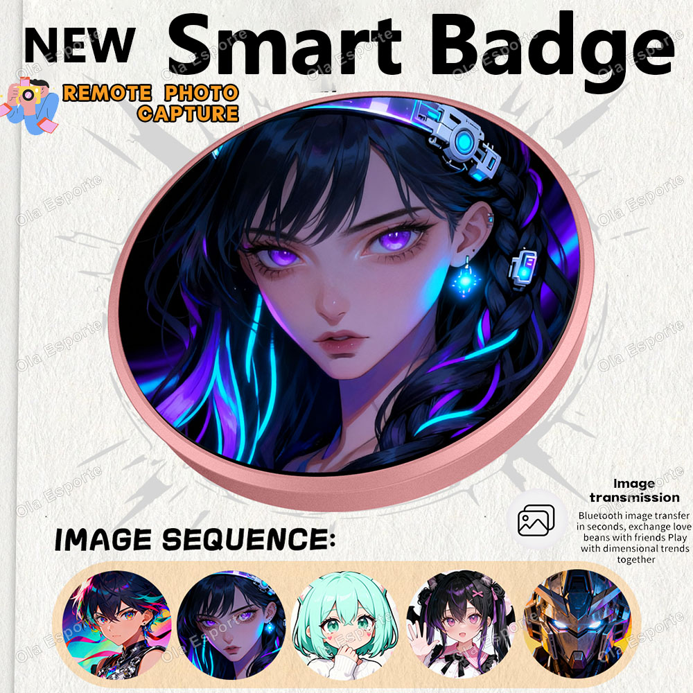 Smart Home Icon - ป้ายอิเล็กทรอนิกส์แบบไดนามิก สินค้าอนิเมะ ป้ายแสดงผลดิจิทัลพร้อมระบบสัมผัสสำหรับอัปโหลดรูปภาพ GIF และวิดีโอ สำหรับผู้ชายรุ่นใหม่