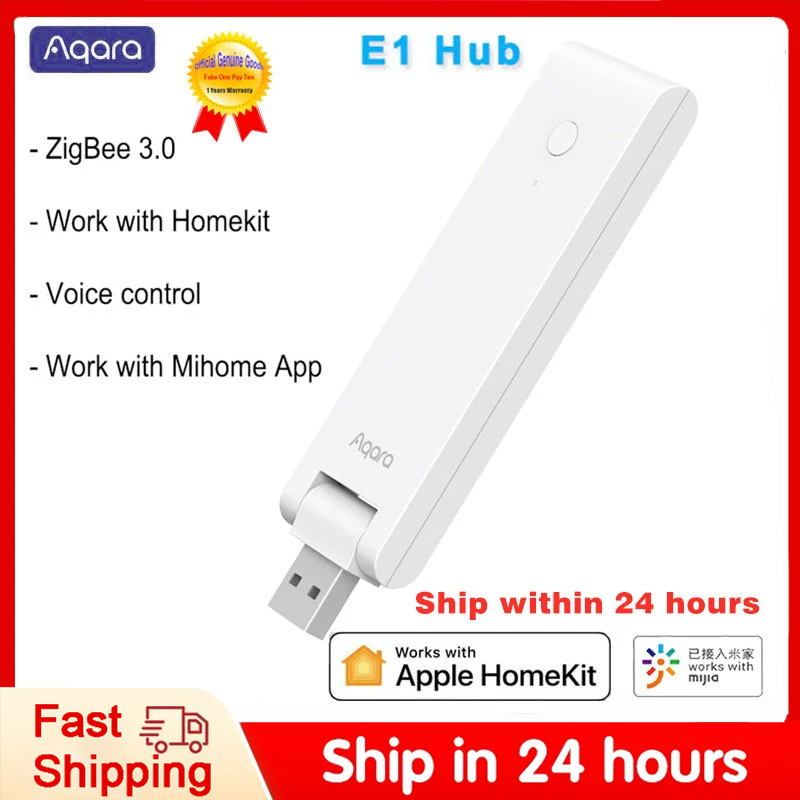 Smart Home Xiaomi Hub - Aqara E1 สมาร์ทเกตเวย์ Zigbee พอร์ต USB