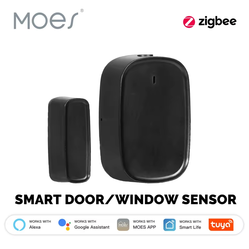 Smart Home Moes - โมเอส ทูยา ซิกบีเซ็นเซอร์ประตูหน้าต่างอัจฉริยะ เครื่องตรวจจับ ระบบเตือนภัยความปลอดภัยภายในบ้านอัจฉริยะ แอพสมาร์ทไลฟ์