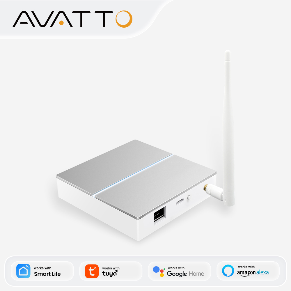 Smart Home Living - AVATTO Tuya Zigbee สมาร์ทเกตเวย์แบบมีสายพร้อมเสาอากาศสัญญาณ สมาร์ทโฮมบริดจ์ไร้สายสำหรับแอป ใช้งานร่วมกับ