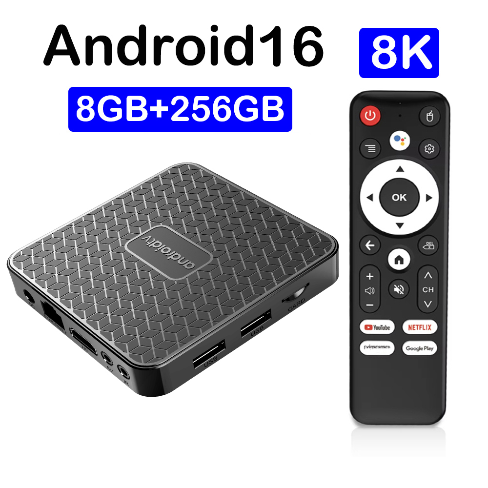 Smart Home Midea - สมาร์ทโฮมเธียเตอร์ T8S 8K แอนดรอยด์ 16 สมาร์ททีวีบ็อกซ์
