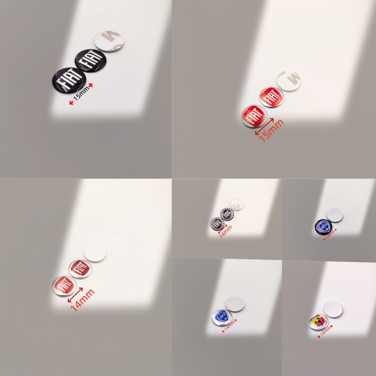 Smart Home Icon - ป้ายโลโก้รีโมทรถยนต์โลหะใหม่ ขนาด 14/15 มม. สติ๊กเกอร์ปุ่มวิทยุสำหรับเปลี่ยน FIAT