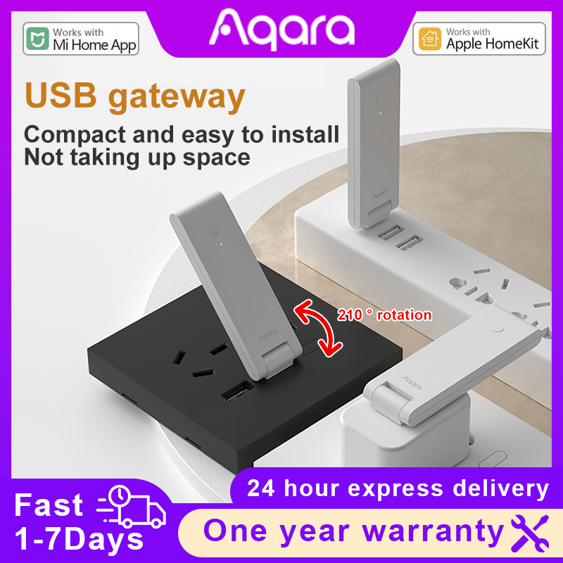 Smart Home Xiaomi Hub - Aqara E1 Gateway Zigbeeสมาร์ทโฮมพอร์ตUSB Mini Hubเชื่อมต่อไร้สายรีโมทคอนโทรลAppสําหรับXiaomi