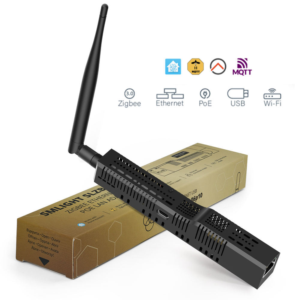 Zigbee Gateway - SMLIGHT SLZB-06P10 Zigbee 3.0 เป็นอุปกรณ์เชื่อมต่อแบบ Ethernet,