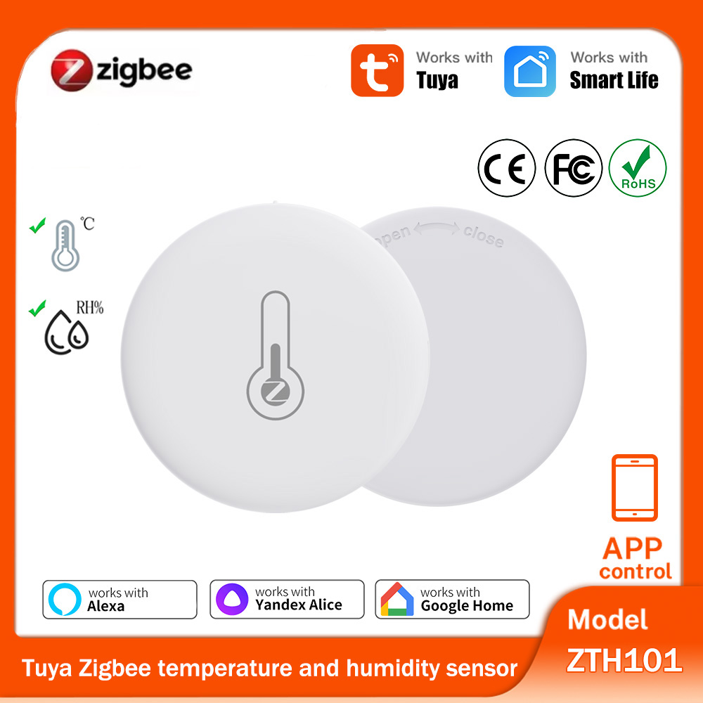 Zigbee Gateway - ทูยา ซิกบีเซ็นเซอร์วัดอุณหภูมิและความชื้นทูยา ซิกบีเกตเวย์ APP รีโมทคอนโทรลทำงานร่วมกับยานเดกซ์ อเล็กซา