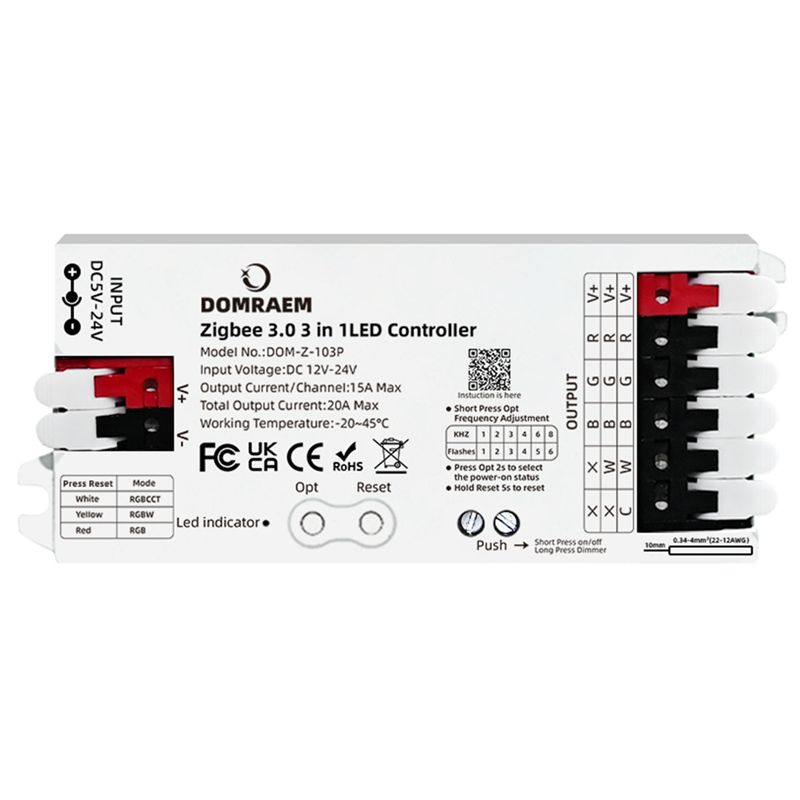 Smart Home Alexa - AD23-Domraem Zigbee3.0 RGBCCT RGB RGBW ตัวควบคุมแถบ