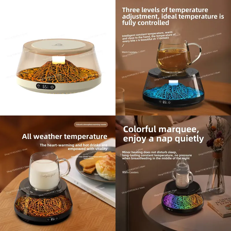 Smart Home Thermostat - แผ่นรองแก้วอุ่นร้อนแบบใหม่, แผ่นทำความร้อนสำหรับกาแฟ, สมาร์ท, ใช้ในบ้าน, ใช้ในออฟฟิศ, แผ่นรองแก้วควบคุมอุณหภูมิ
