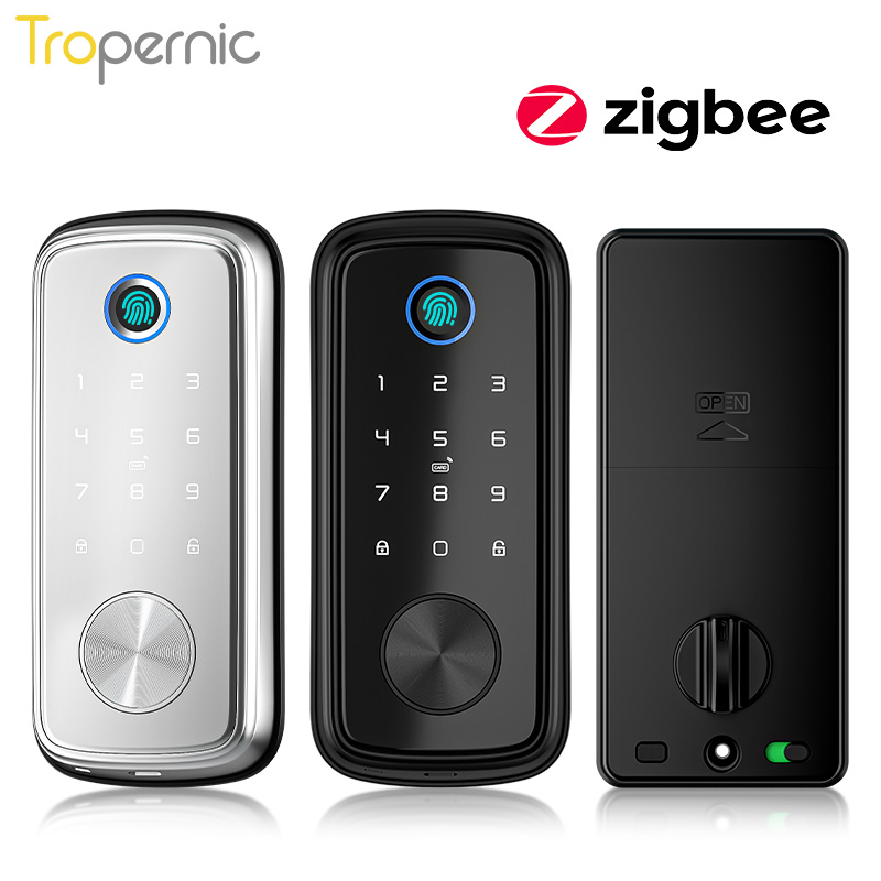 Smart Home Zigbee Gateway - Tuya กลอนประตูแบบปลดล็อคด้วยรหัสล็อคลายนิ้วมือของ ZigBee แอพพลิเคชั่นอัจฉริยะปลดล็อคดิจิตอลอัจฉริยะ