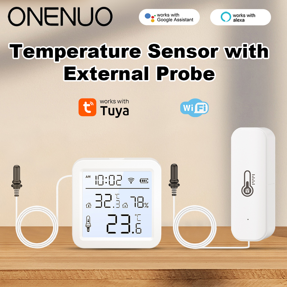 Smart Home Tuya - เซ็นเซอร์วัดอุณหภูมิและความชื้นแบบ WiFi Tuya รุ่นใหม่ ปี 2026