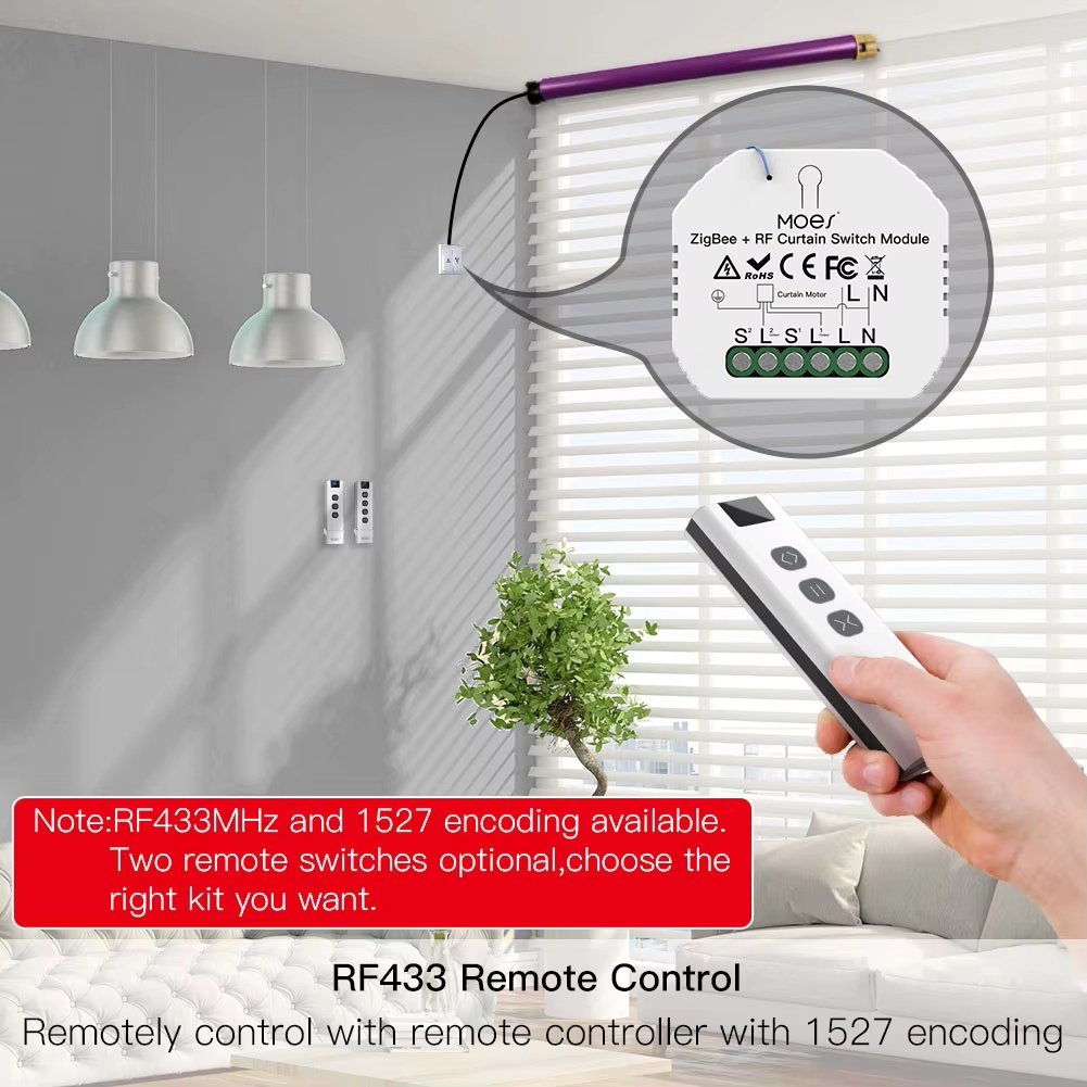 โมดูลสวิตช์ม่านอัจฉริยะ MOES Z - Smart Home Alexa บทวิจารณ์และราคา