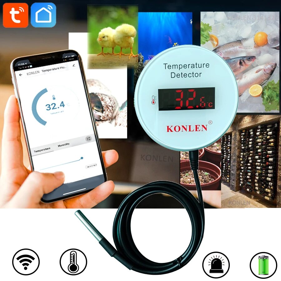 Konlen Tuya เซ็นเซอร์อุณหภูมิ  - Smart Home Thermostat บทวิจารณ์และราคา