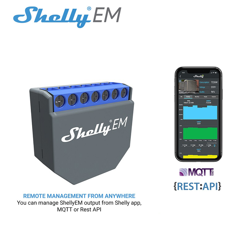 สวิตช์ควบคุมอัจฉริยะ SHELLY EM - Smart Home Alexa บทวิจารณ์และราคา