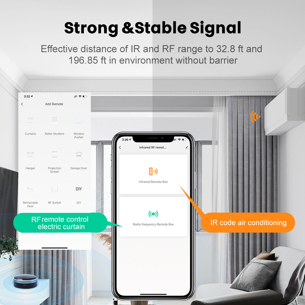 Tuya IR RF 433/315รีโมทคอนโทรล - Smart Home Orvibo บทวิจารณ์และราคา