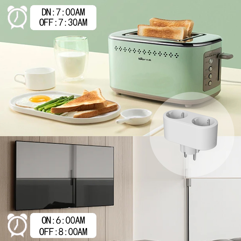 XFOX Tuya ปลั๊กไฟอัจฉริยะแบบคู - Smart Home Alexa บทวิจารณ์และราคา