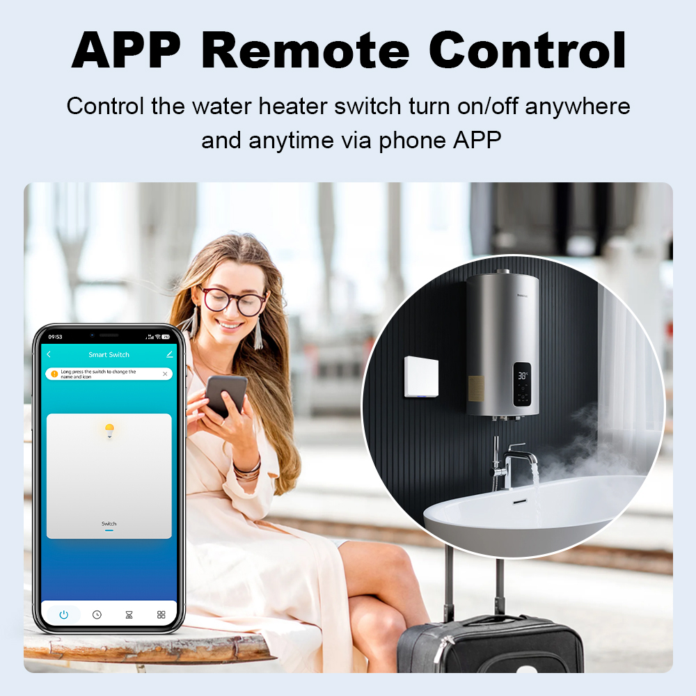 สวิตช์ควบคุมเครื่องทำน้ำร้อนอั - Smart Home Alexa บทวิจารณ์และราคา