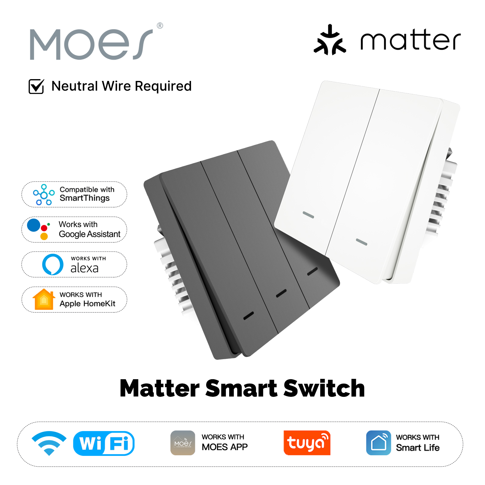 MOES Matter Tuya WiFi สมาร์ทปุ - Tuya Wifi Socket บทวิจารณ์และราคา