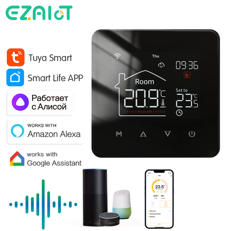 เทอร์โมสตัทอัจฉริยะ WiFi Tuya  - Smart Home Thermostat บทวิจารณ์และราคา