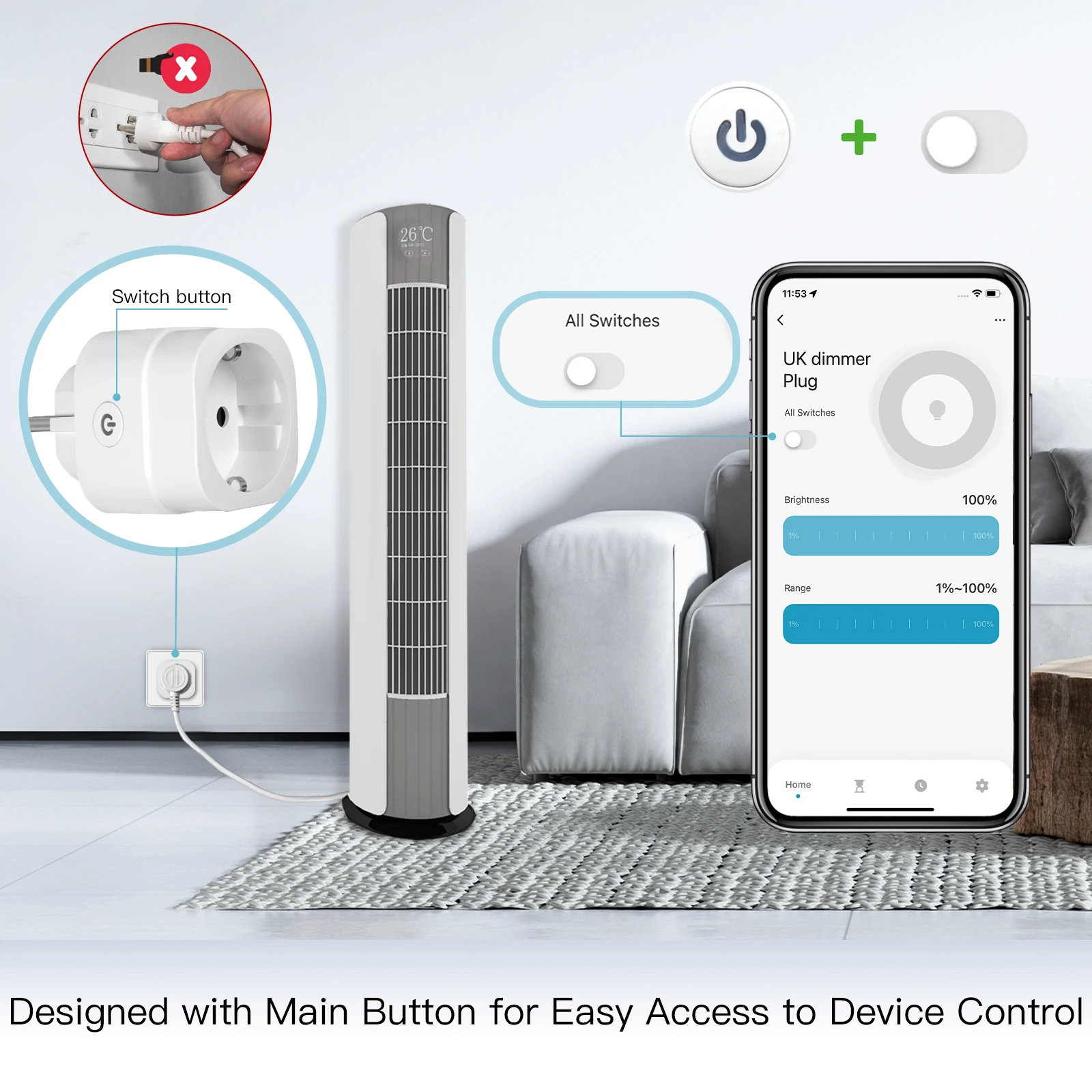ปลั๊กไฟอัจฉริยะ MOES Tuya WiFi - Smart Home Moes บทวิจารณ์และราคา