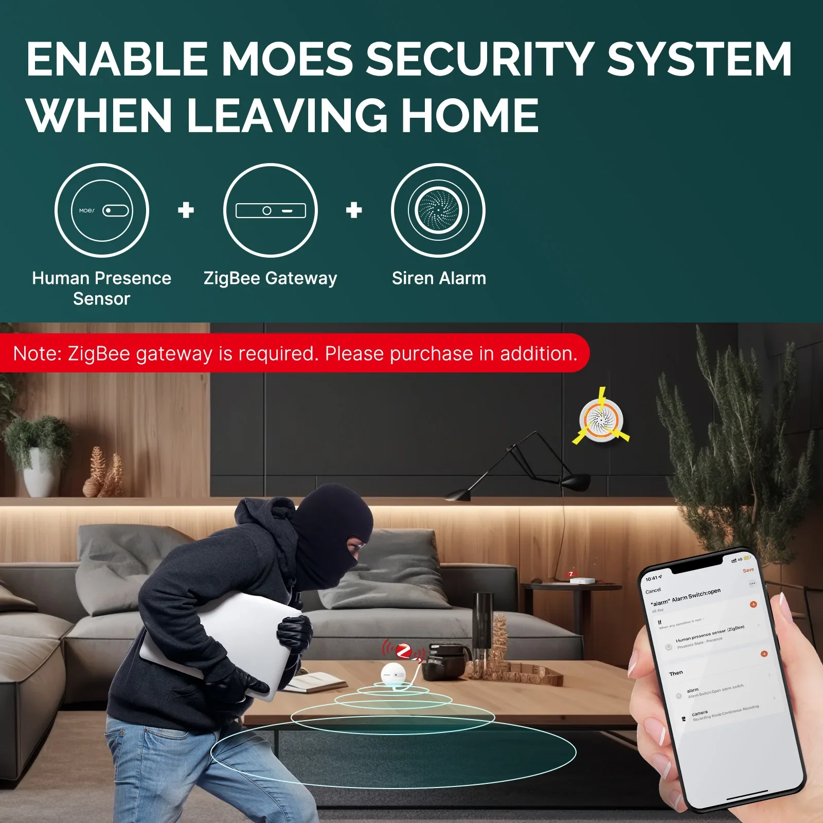 MOES ZigBee Human Presence Sen - Smart Home Moes บทวิจารณ์และราคา