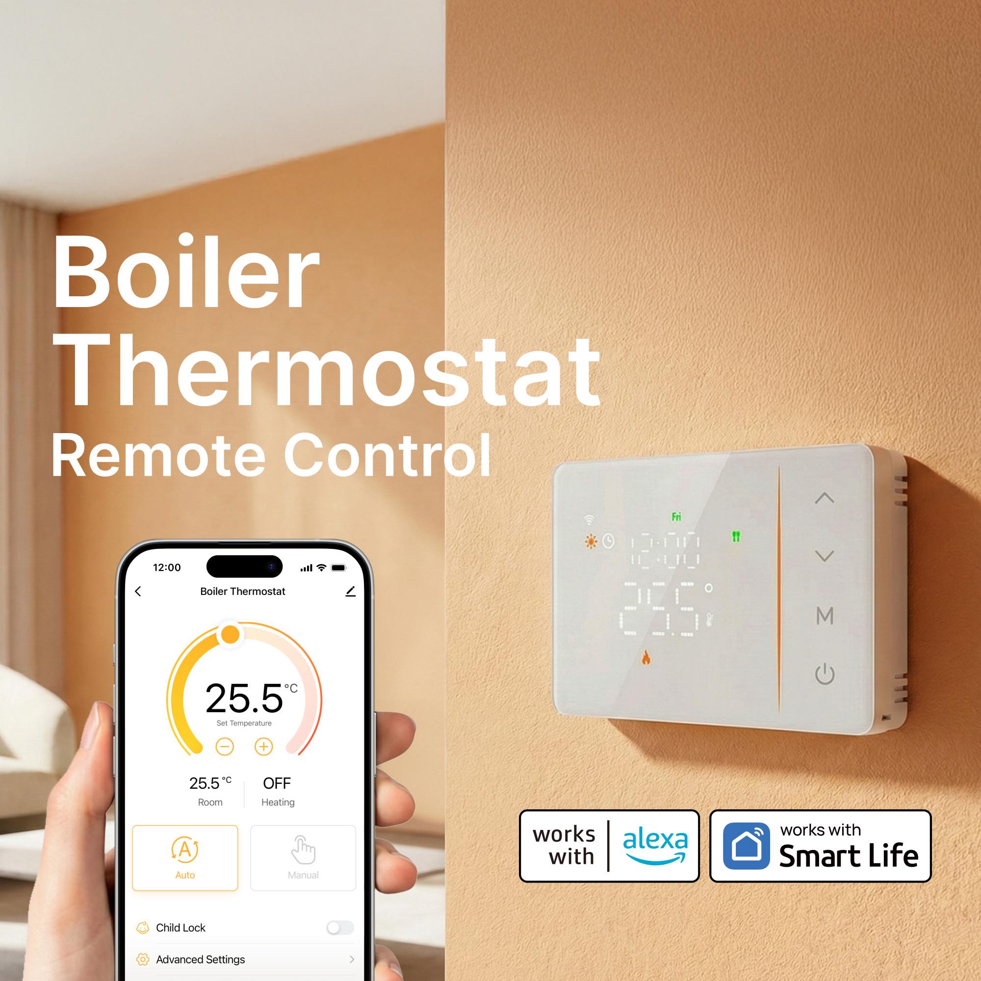 เทอร์โมสตัทอัจฉริยะ Tuya ใช้แบ - Smart Home Thermostat บทวิจารณ์และราคา