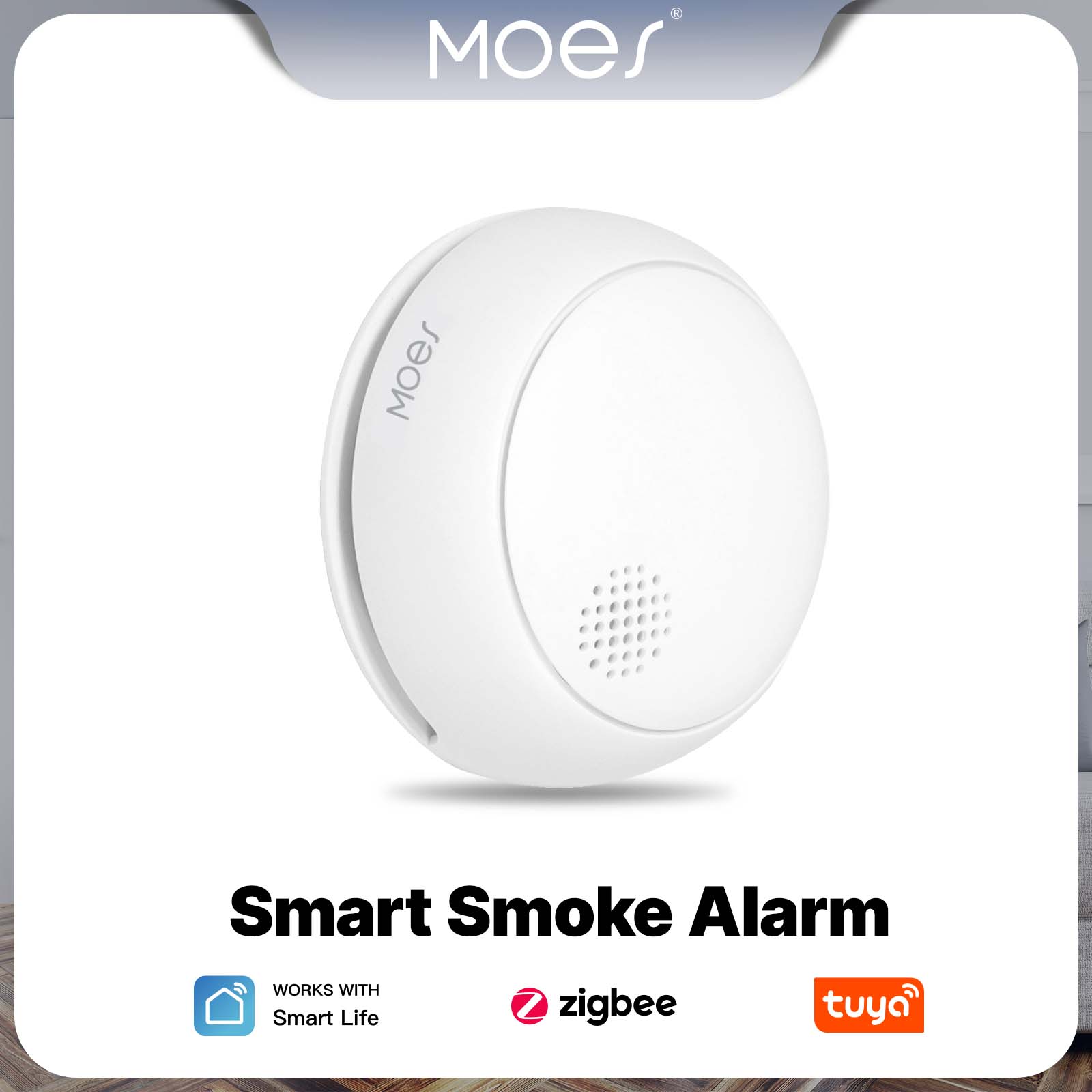 เครื่องตรวจจับควันไฟอัจฉริยะ M - Smart Home Moes บทวิจารณ์และราคา
